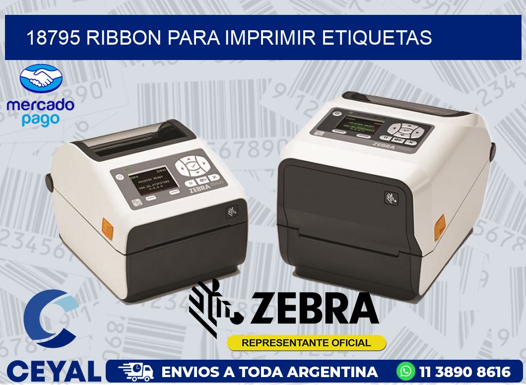 18795 RIBBON PARA IMPRIMIR ETIQUETAS