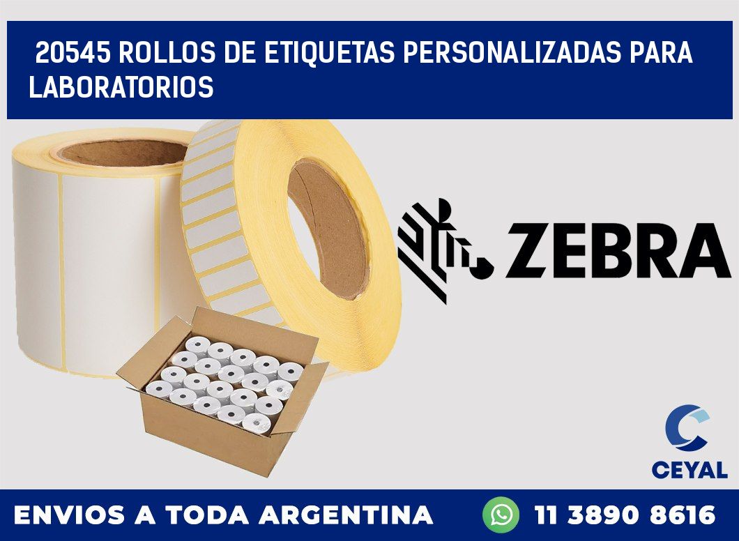 20545 ROLLOS DE ETIQUETAS PERSONALIZADAS PARA LABORATORIOS