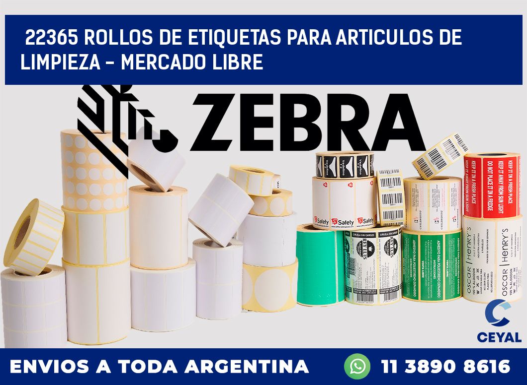 22365 ROLLOS DE ETIQUETAS PARA ARTICULOS DE LIMPIEZA - MERCADO LIBRE