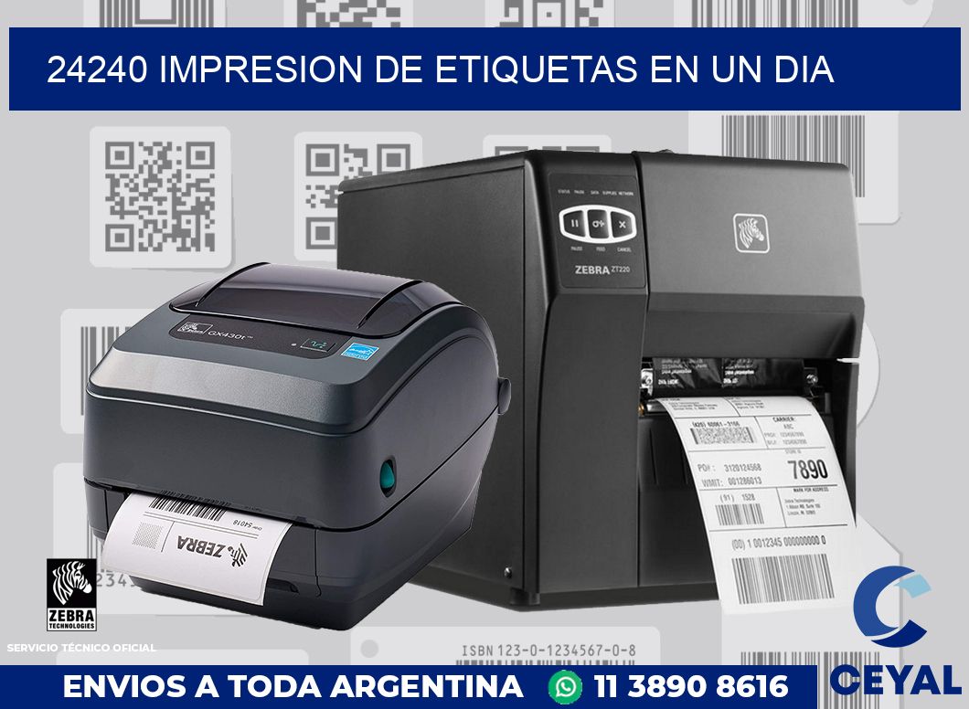 24240 IMPRESION DE ETIQUETAS EN UN DIA