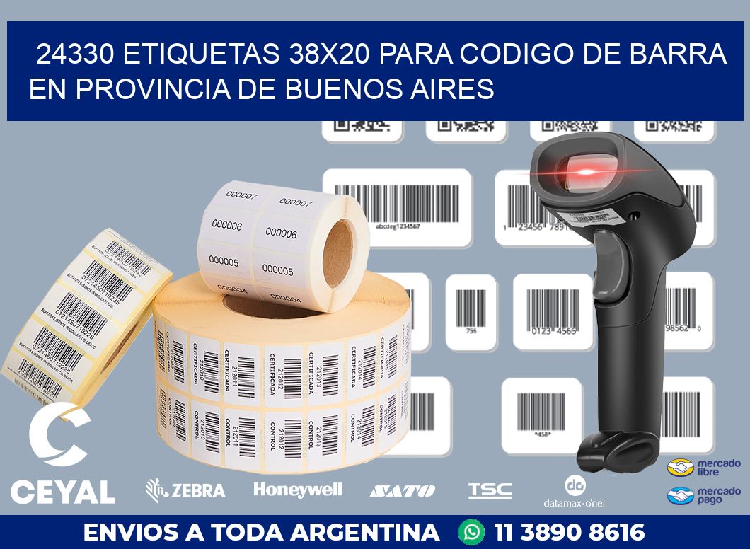 24330 ETIQUETAS 38X20 PARA CODIGO DE BARRA EN PROVINCIA DE BUENOS AIRES