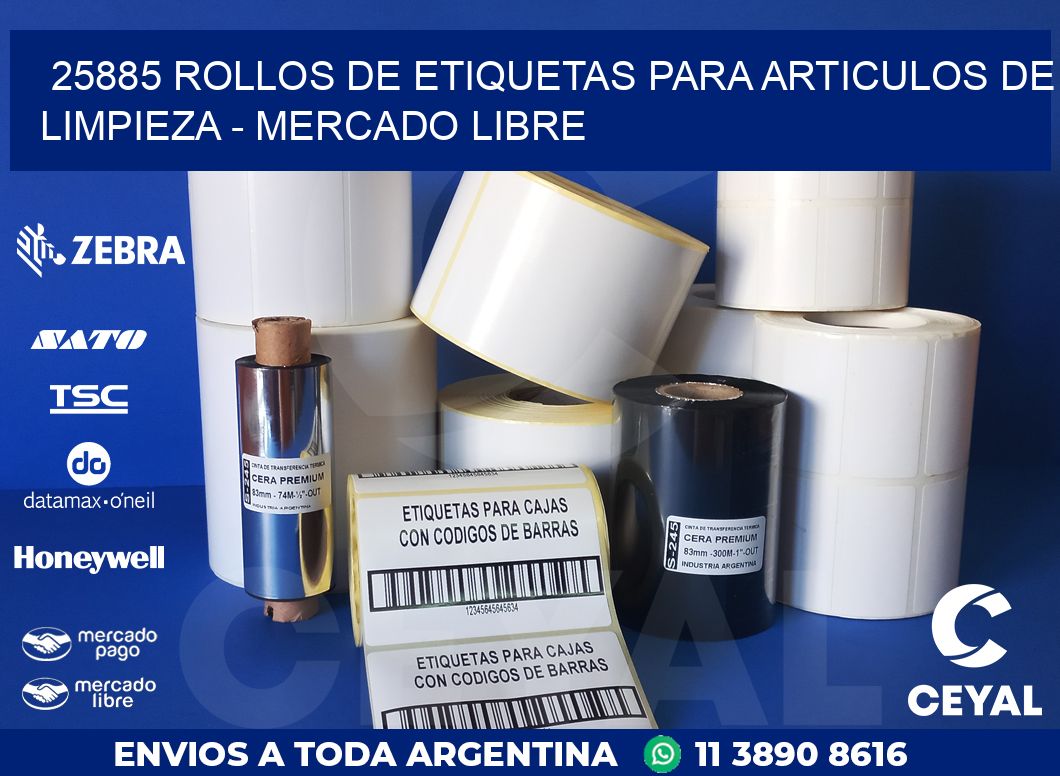 25885 ROLLOS DE ETIQUETAS PARA ARTICULOS DE LIMPIEZA – MERCADO LIBRE