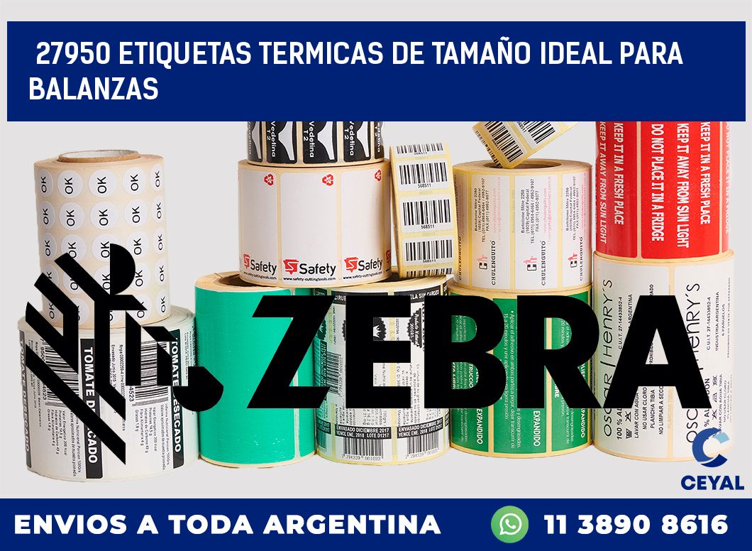 27950 ETIQUETAS TERMICAS DE TAMAÑO IDEAL PARA BALANZAS