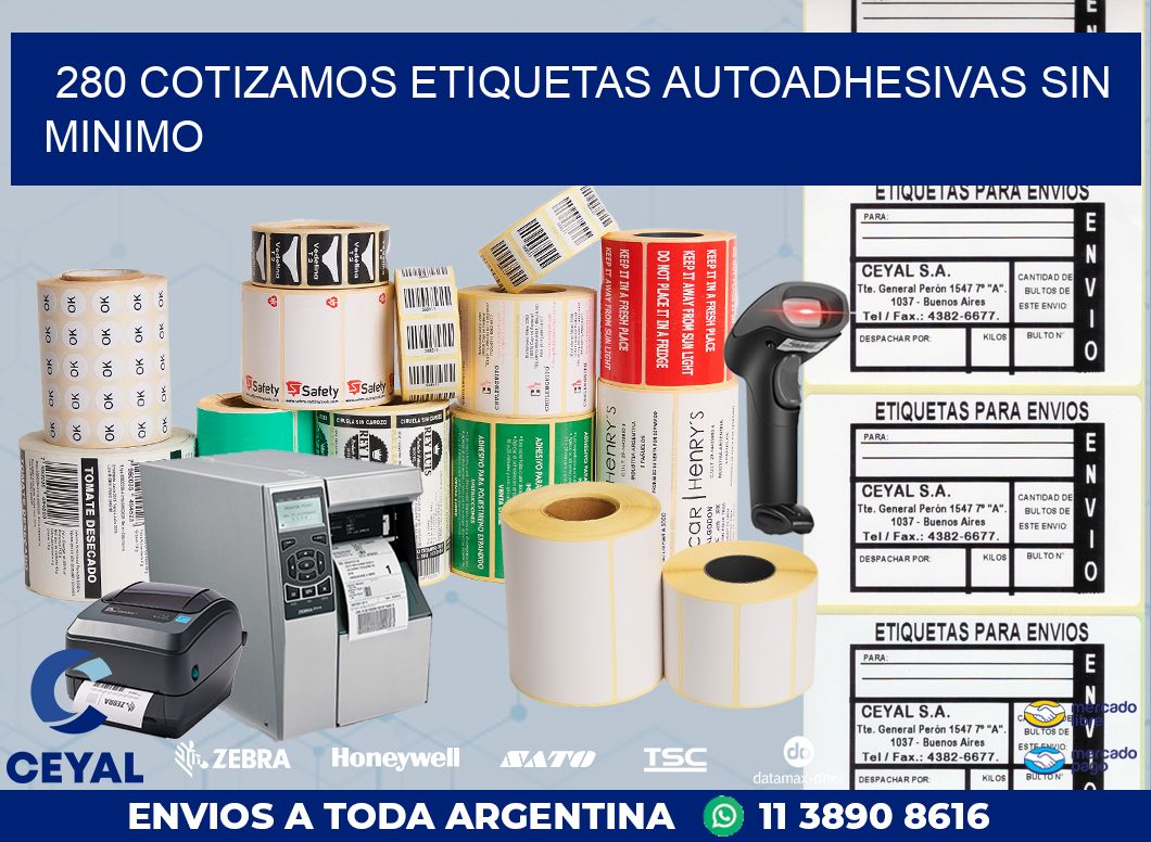280 COTIZAMOS ETIQUETAS AUTOADHESIVAS SIN MINIMO