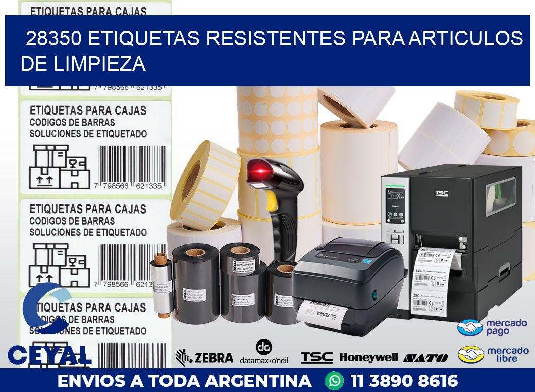 28350 ETIQUETAS RESISTENTES PARA ARTICULOS DE LIMPIEZA