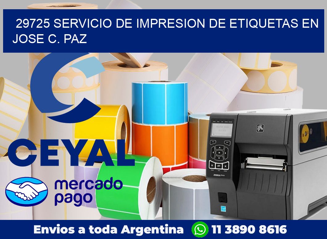 29725 SERVICIO DE IMPRESION DE ETIQUETAS EN JOSE C. PAZ