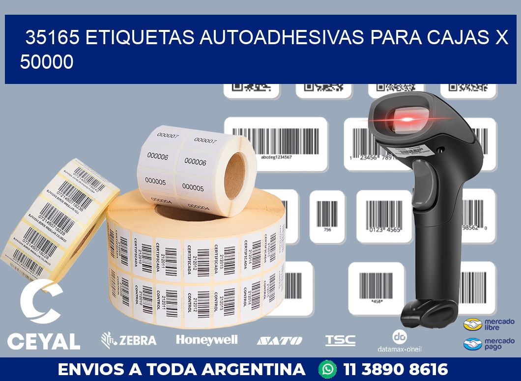 35165 ETIQUETAS AUTOADHESIVAS PARA CAJAS X 50000