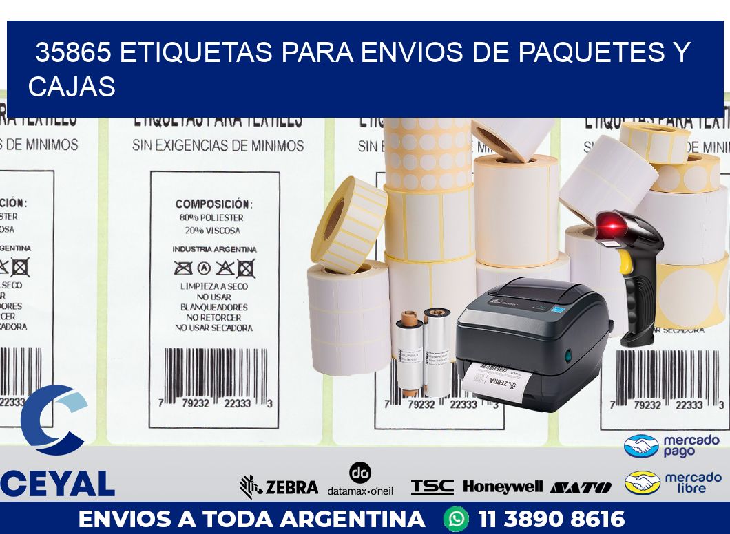 35865 ETIQUETAS PARA ENVIOS DE PAQUETES Y CAJAS