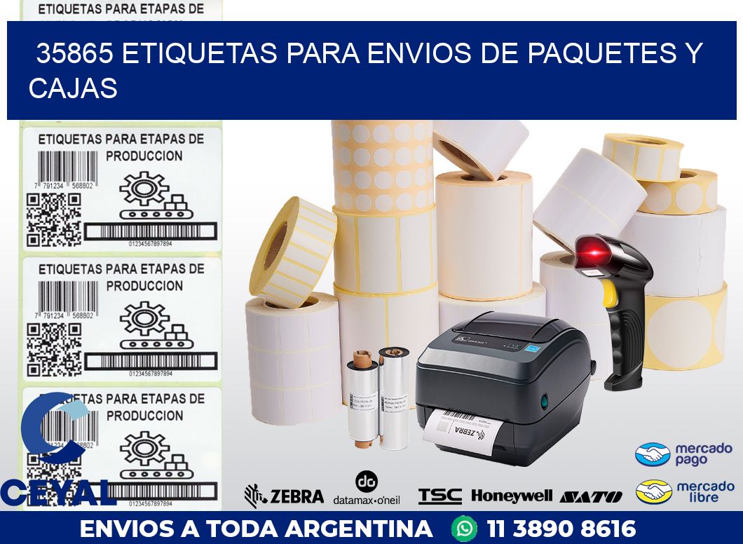 35865 ETIQUETAS PARA ENVIOS DE PAQUETES Y CAJAS