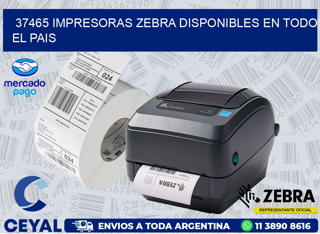 37465 IMPRESORAS ZEBRA DISPONIBLES EN TODO EL PAIS