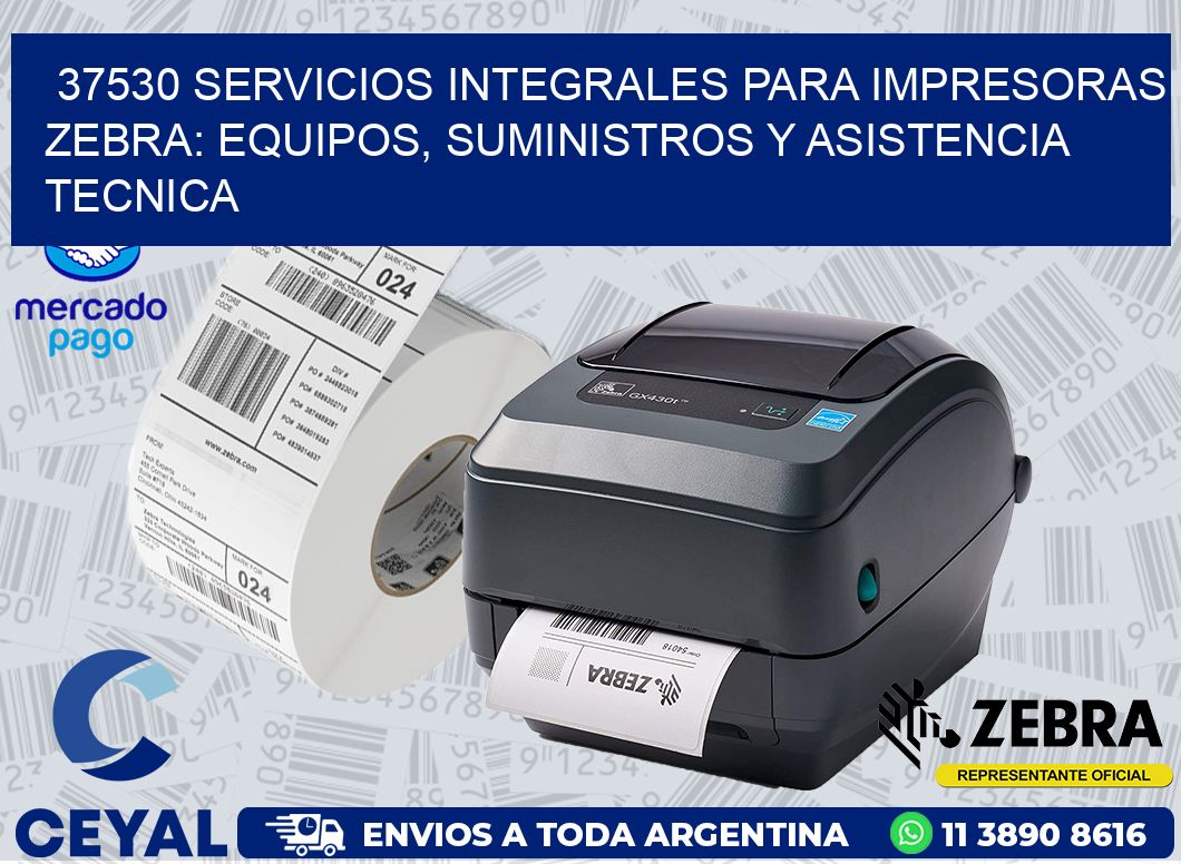 37530 SERVICIOS INTEGRALES PARA IMPRESORAS ZEBRA: EQUIPOS, SUMINISTROS Y ASISTENCIA TECNICA