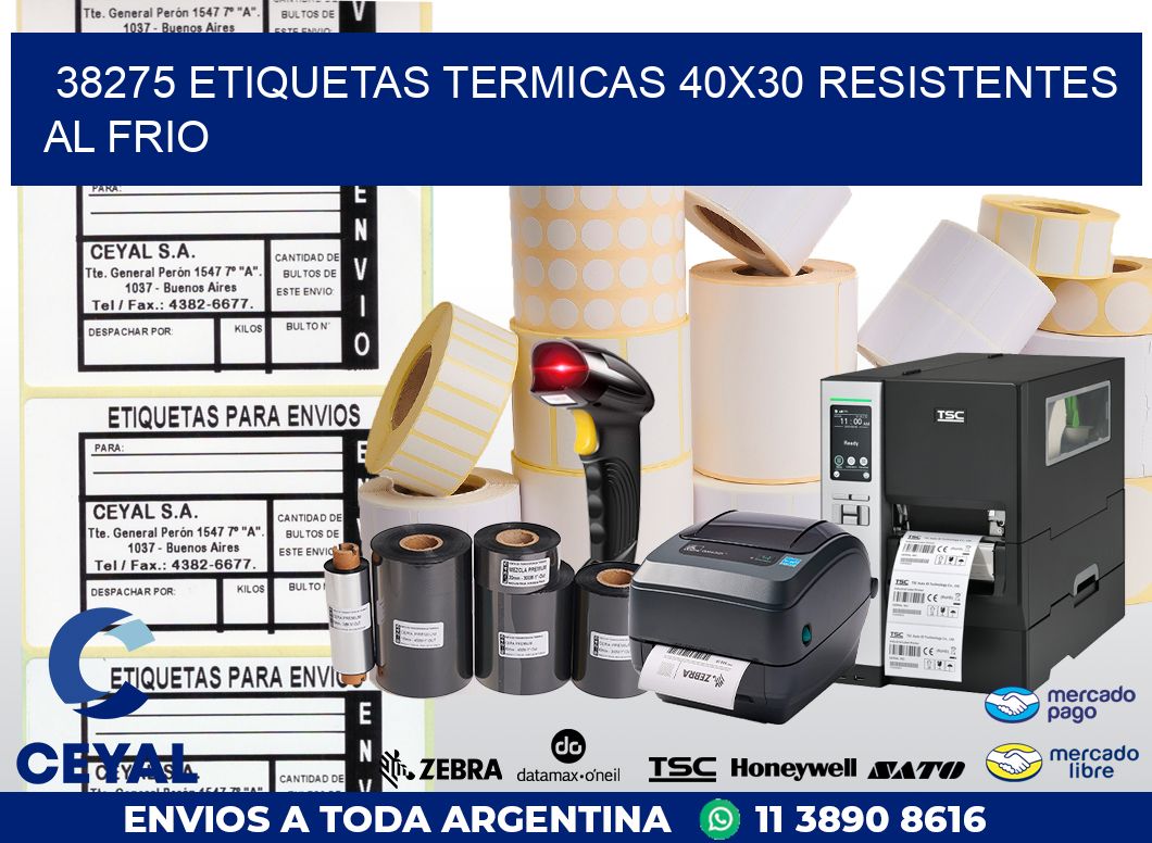 38275 ETIQUETAS TERMICAS 40X30 RESISTENTES AL FRIO