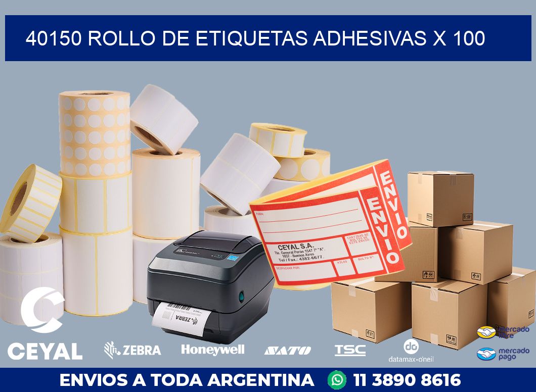 40150 ROLLO DE ETIQUETAS ADHESIVAS X 100