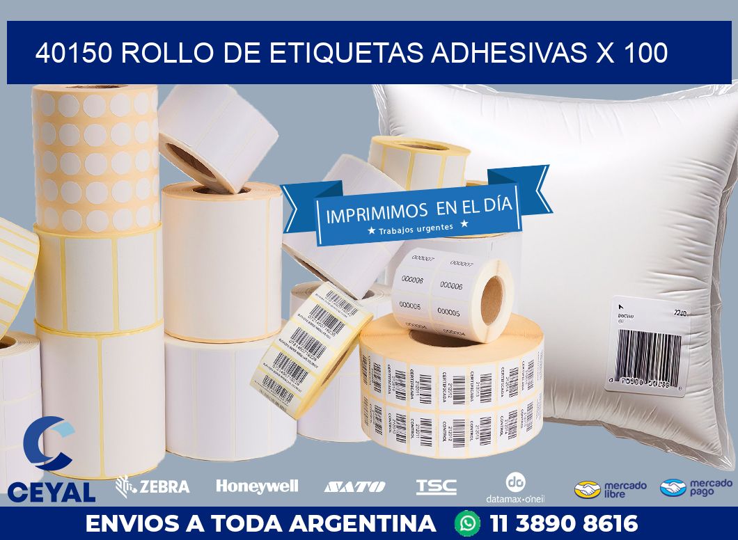 40150 ROLLO DE ETIQUETAS ADHESIVAS X 100