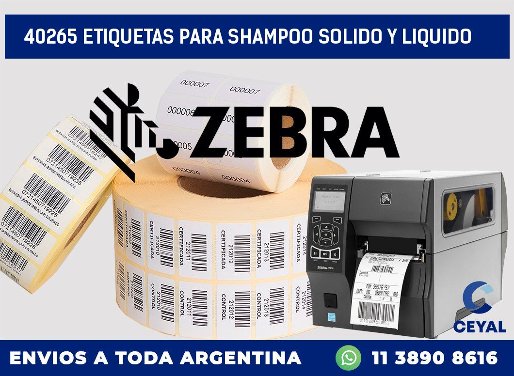 40265 ETIQUETAS PARA SHAMPOO SOLIDO Y LIQUIDO