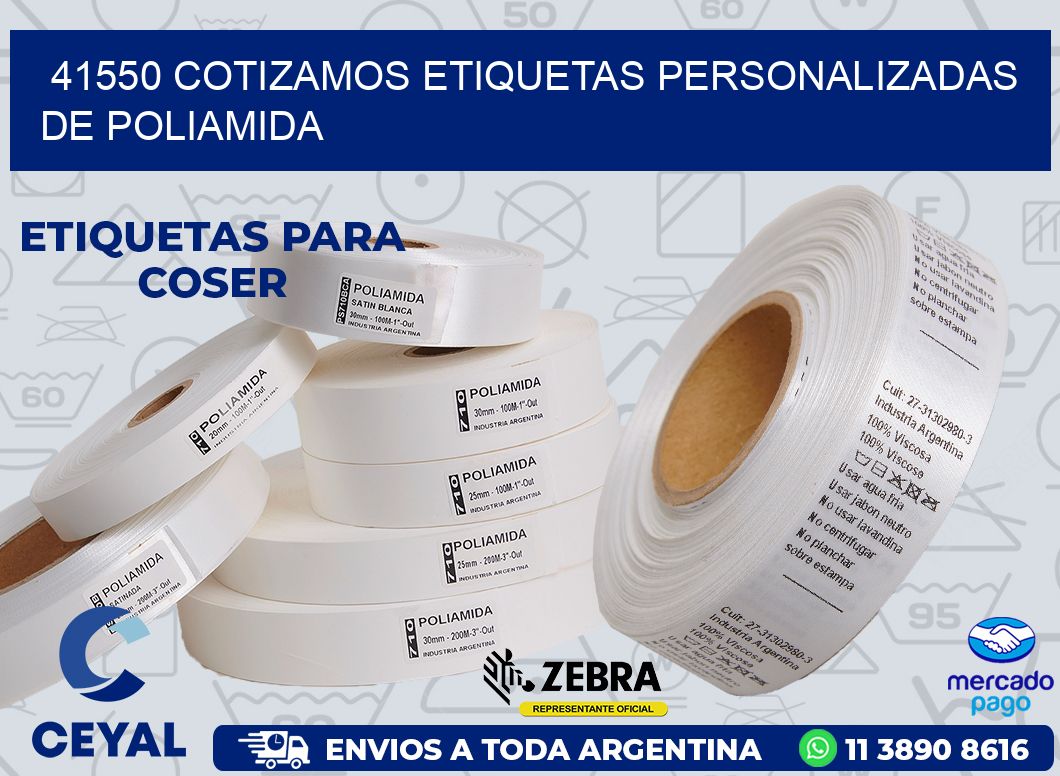 41550 COTIZAMOS ETIQUETAS PERSONALIZADAS DE POLIAMIDA