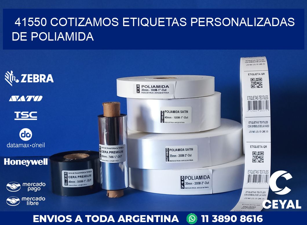 41550 COTIZAMOS ETIQUETAS PERSONALIZADAS DE POLIAMIDA
