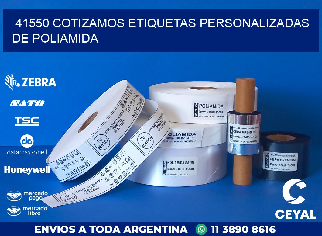 41550 COTIZAMOS ETIQUETAS PERSONALIZADAS DE POLIAMIDA
