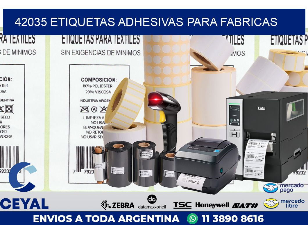 42035 ETIQUETAS ADHESIVAS PARA FABRICAS