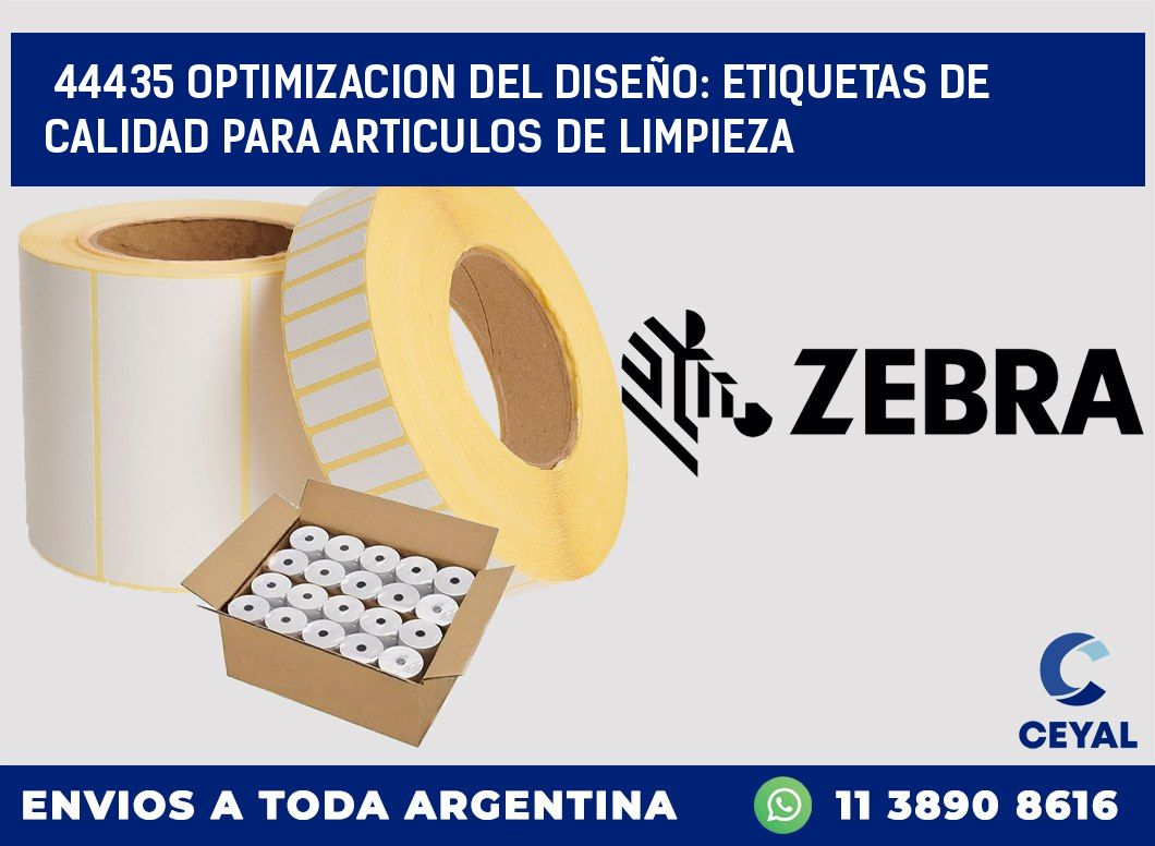 44435 OPTIMIZACION DEL DISEÑO: ETIQUETAS DE CALIDAD PARA ARTICULOS DE LIMPIEZA