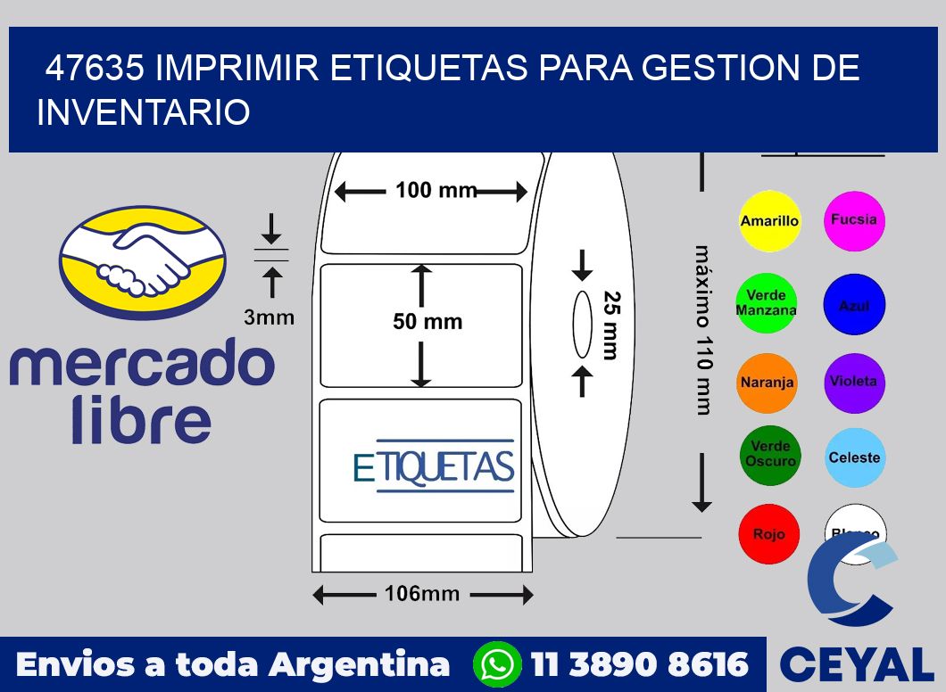 47635 IMPRIMIR ETIQUETAS PARA GESTION DE INVENTARIO