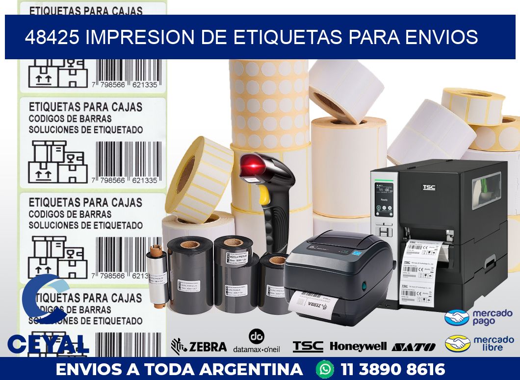 48425 IMPRESION DE ETIQUETAS PARA ENVIOS