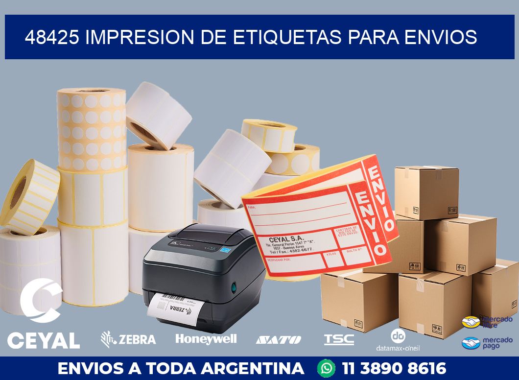 48425 IMPRESION DE ETIQUETAS PARA ENVIOS