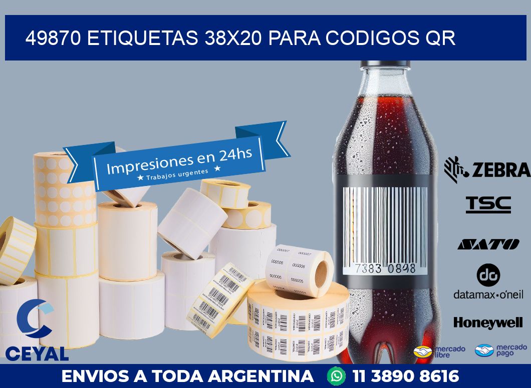 49870 ETIQUETAS 38X20 PARA CODIGOS QR