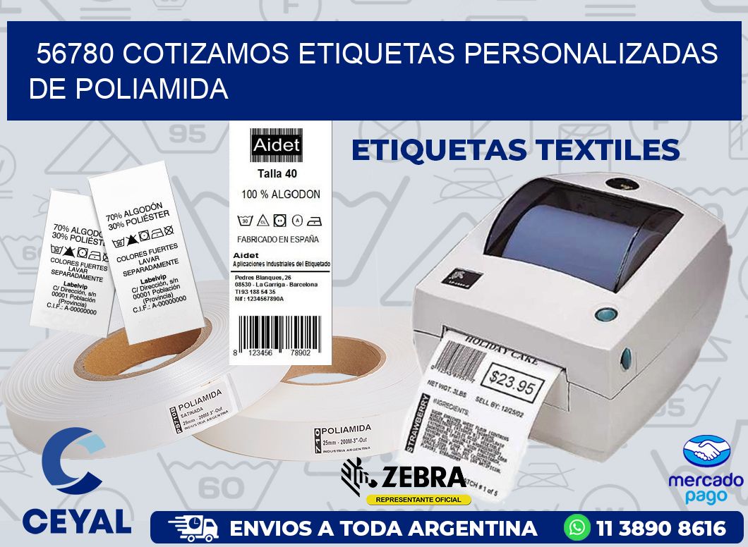 56780 COTIZAMOS ETIQUETAS PERSONALIZADAS DE POLIAMIDA