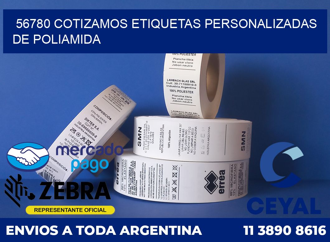 56780 COTIZAMOS ETIQUETAS PERSONALIZADAS DE POLIAMIDA
