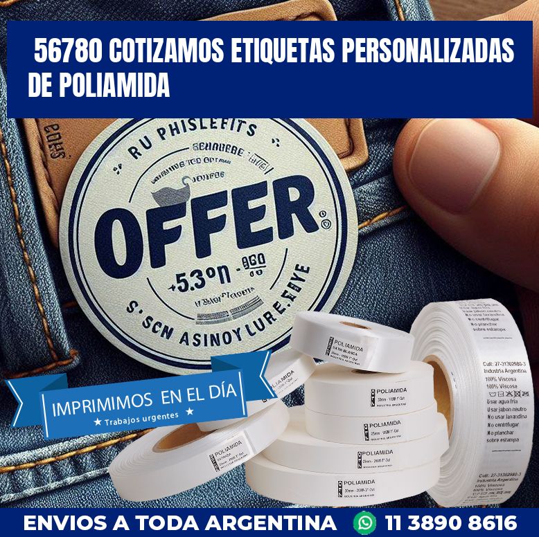 56780 COTIZAMOS ETIQUETAS PERSONALIZADAS DE POLIAMIDA