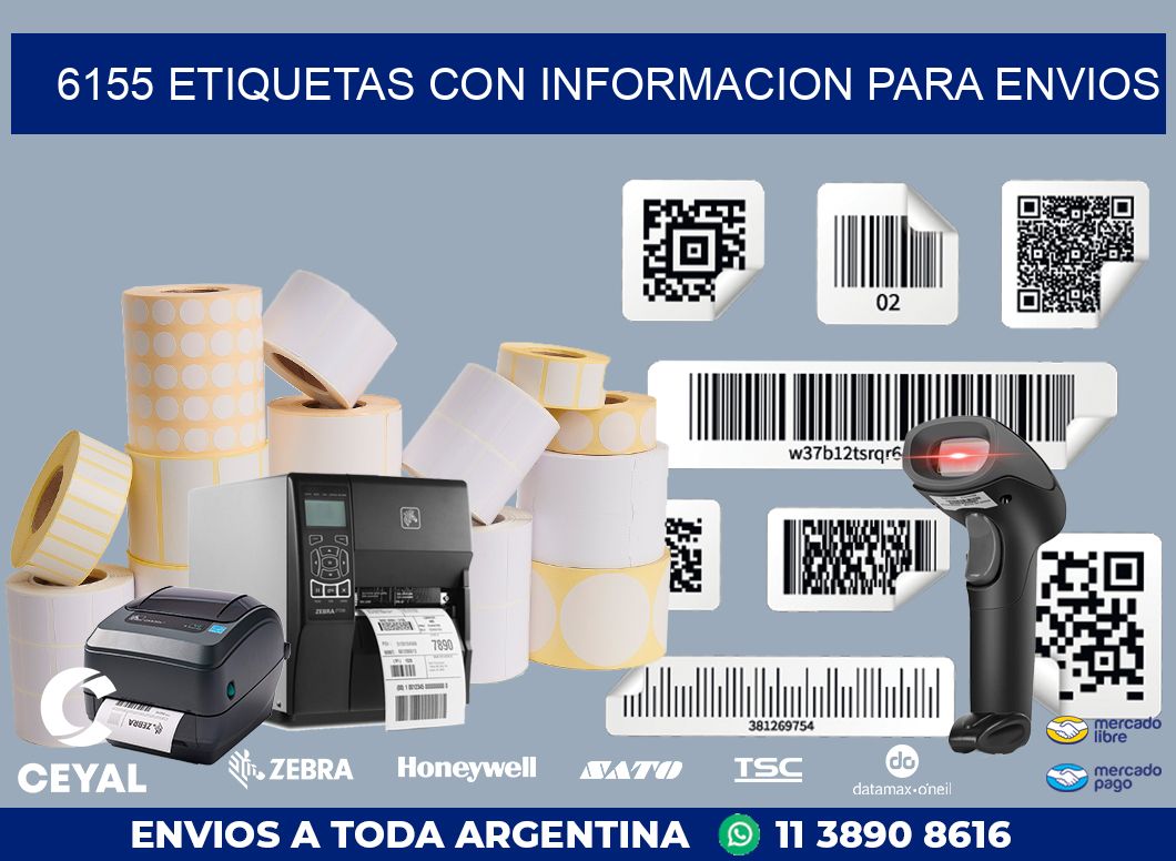 6155 ETIQUETAS CON INFORMACION PARA ENVIOS