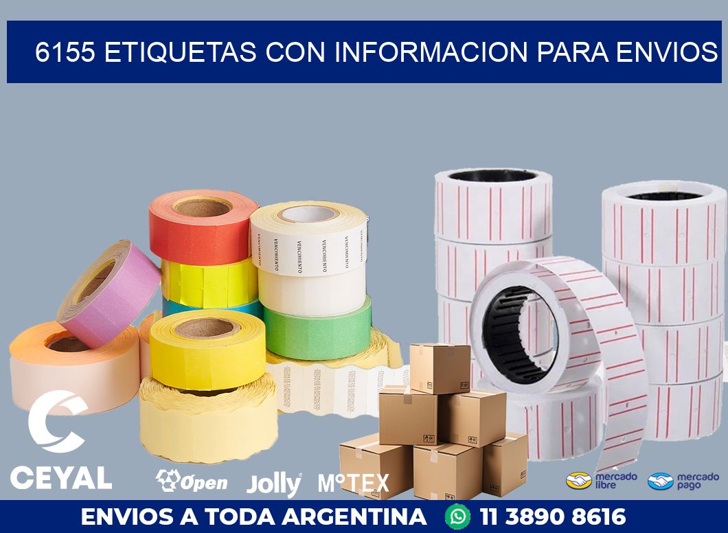 6155 ETIQUETAS CON INFORMACION PARA ENVIOS