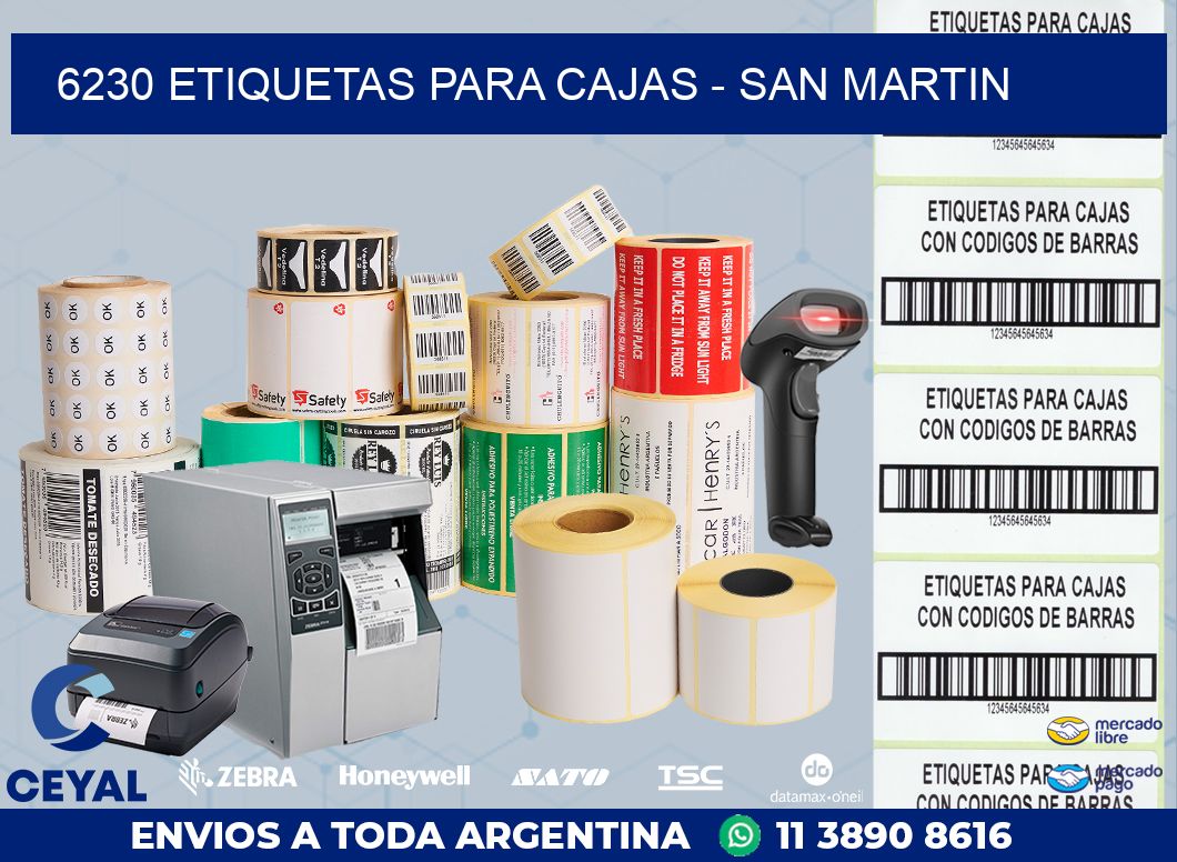 6230 ETIQUETAS PARA CAJAS - SAN MARTIN