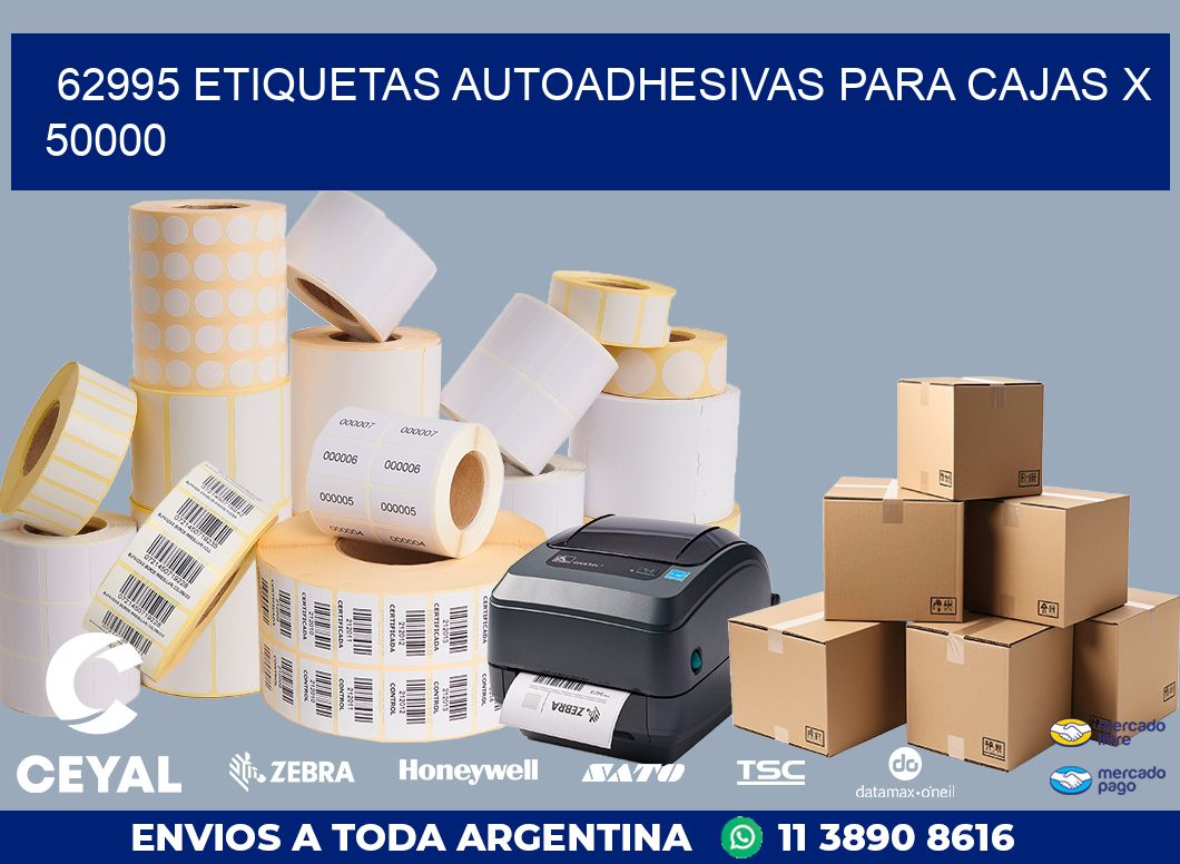 62995 ETIQUETAS AUTOADHESIVAS PARA CAJAS X 50000
