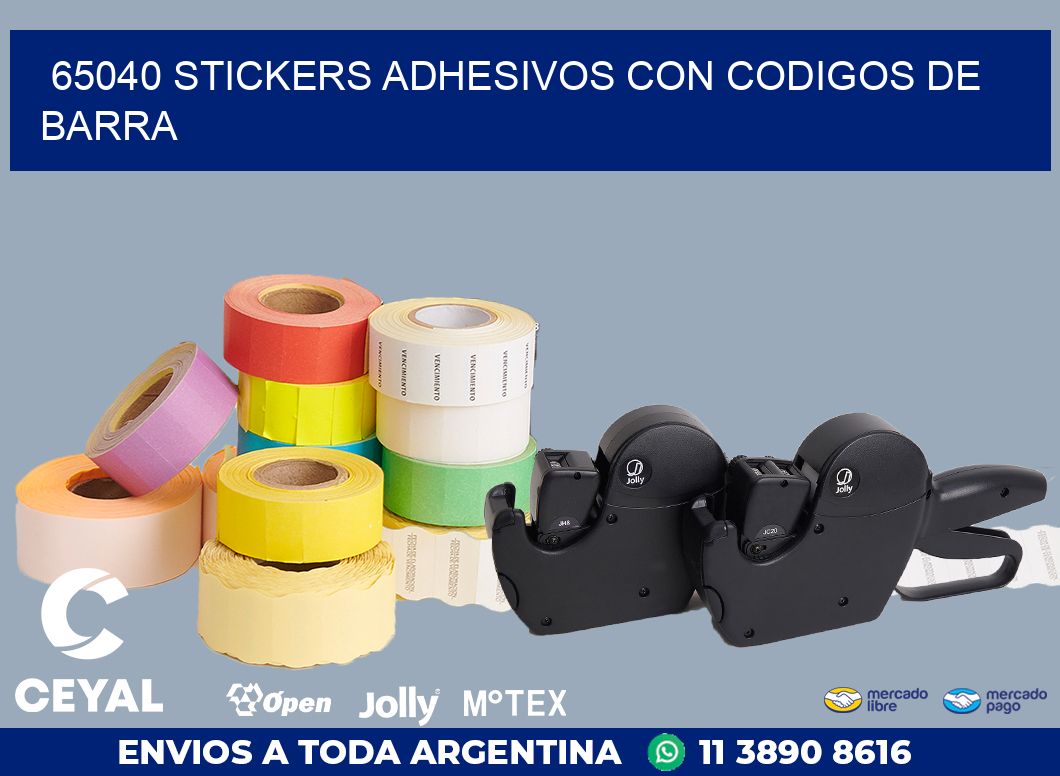 65040 STICKERS ADHESIVOS CON CODIGOS DE BARRA