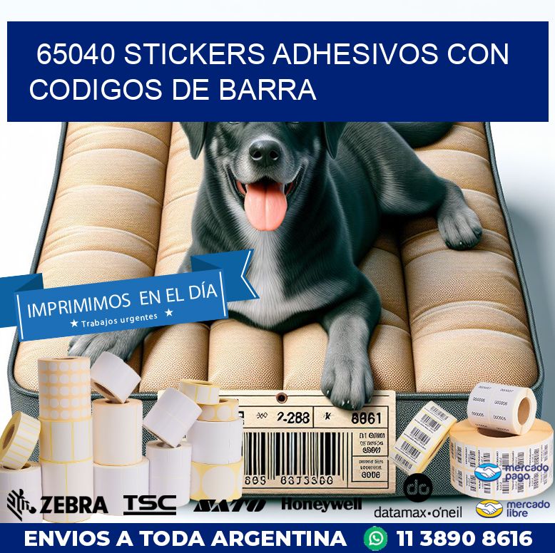 65040 STICKERS ADHESIVOS CON CODIGOS DE BARRA