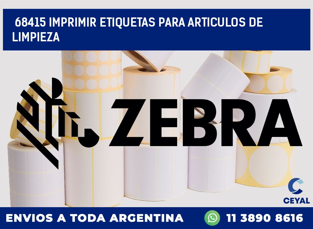 68415 IMPRIMIR ETIQUETAS PARA ARTICULOS DE LIMPIEZA