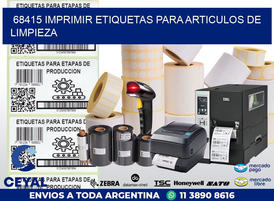 68415 IMPRIMIR ETIQUETAS PARA ARTICULOS DE LIMPIEZA