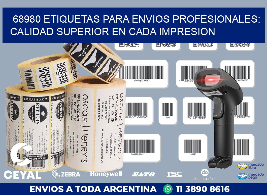 68980 ETIQUETAS PARA ENVIOS PROFESIONALES: CALIDAD SUPERIOR EN CADA IMPRESION