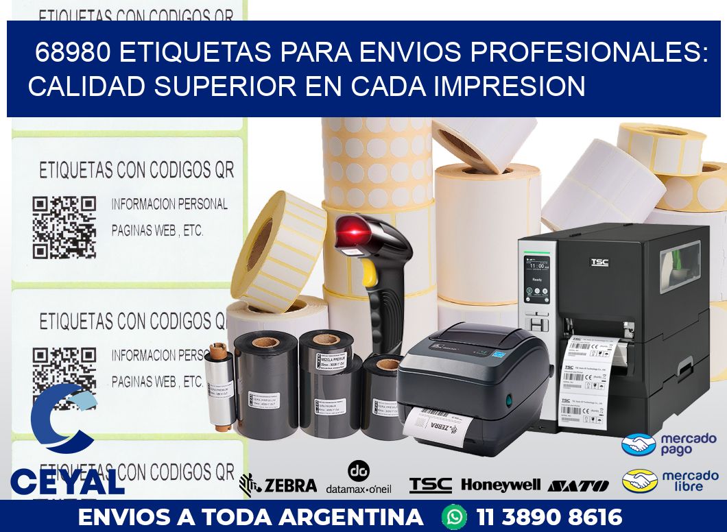 68980 ETIQUETAS PARA ENVIOS PROFESIONALES: CALIDAD SUPERIOR EN CADA IMPRESION