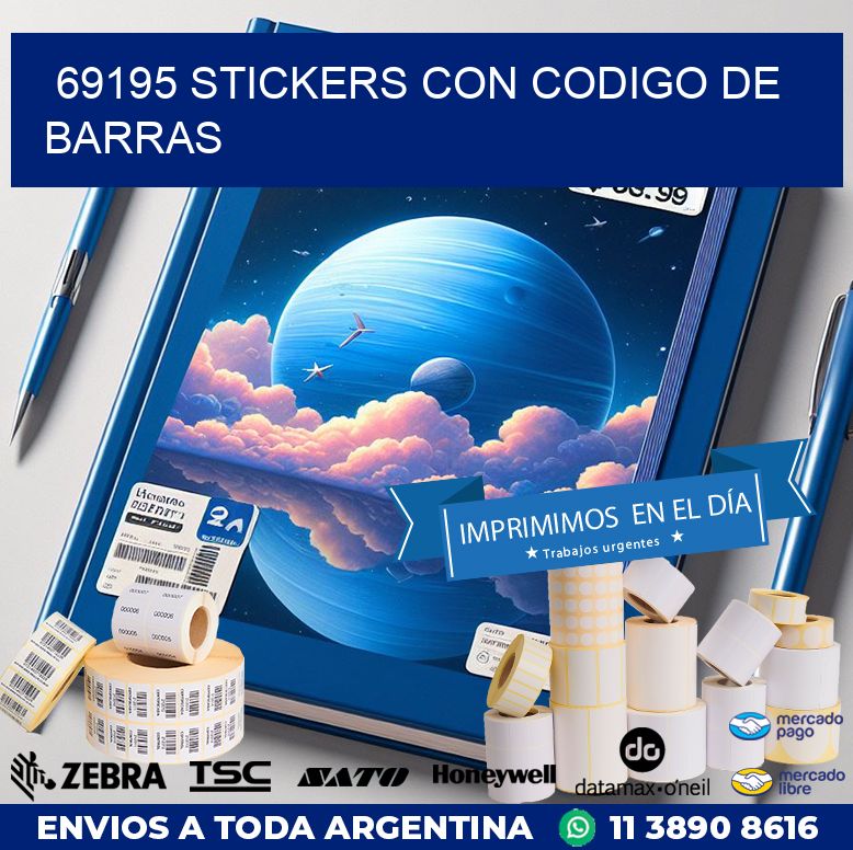 69195 STICKERS CON CODIGO DE BARRAS