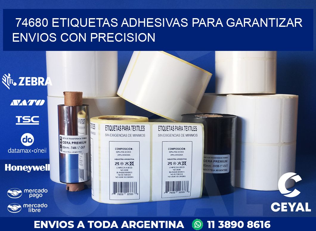 74680 ETIQUETAS ADHESIVAS PARA GARANTIZAR ENVIOS CON PRECISION