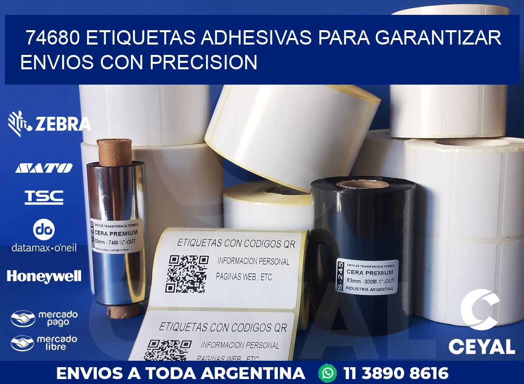 74680 ETIQUETAS ADHESIVAS PARA GARANTIZAR ENVIOS CON PRECISION