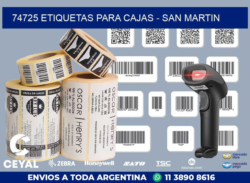 74725 ETIQUETAS PARA CAJAS - SAN MARTIN