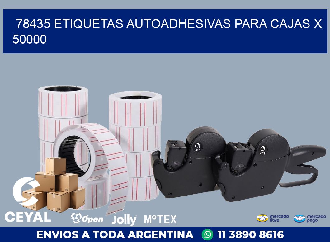 78435 ETIQUETAS AUTOADHESIVAS PARA CAJAS X 50000