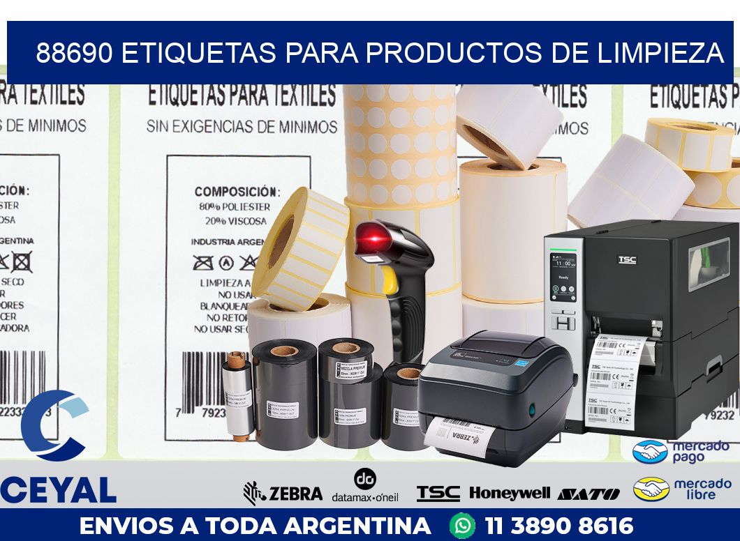 88690 ETIQUETAS PARA PRODUCTOS DE LIMPIEZA