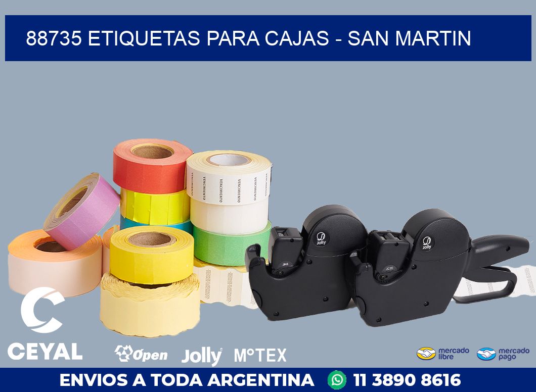 88735 ETIQUETAS PARA CAJAS - SAN MARTIN
