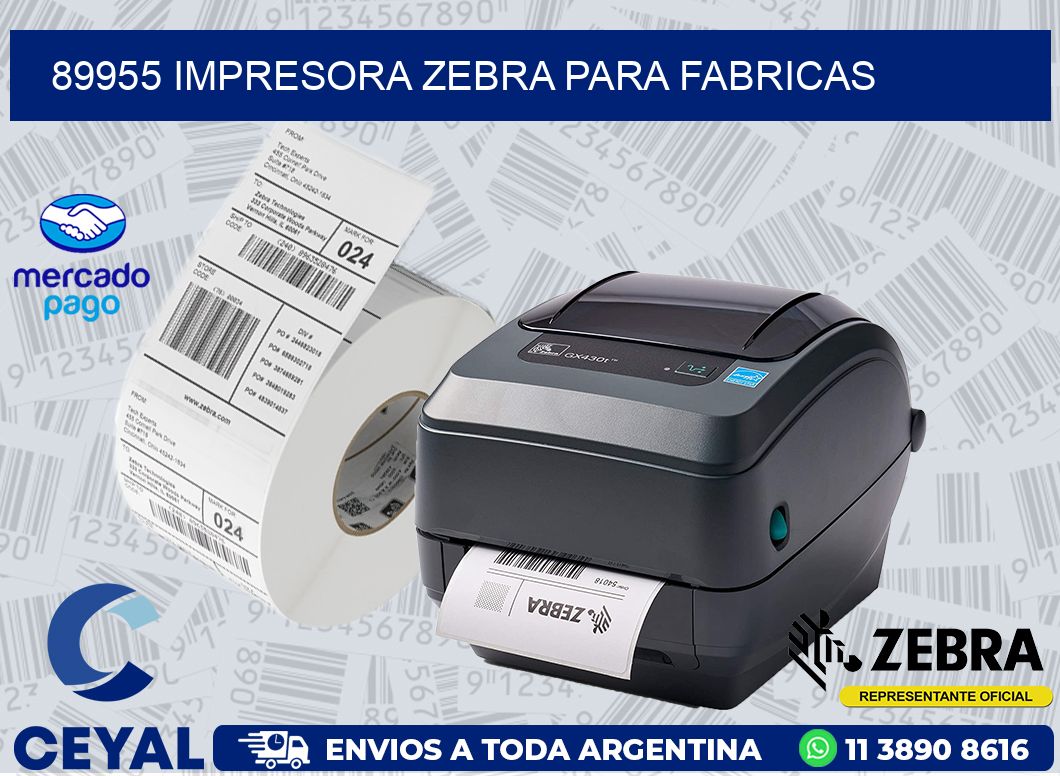 89955 IMPRESORA ZEBRA PARA FABRICAS