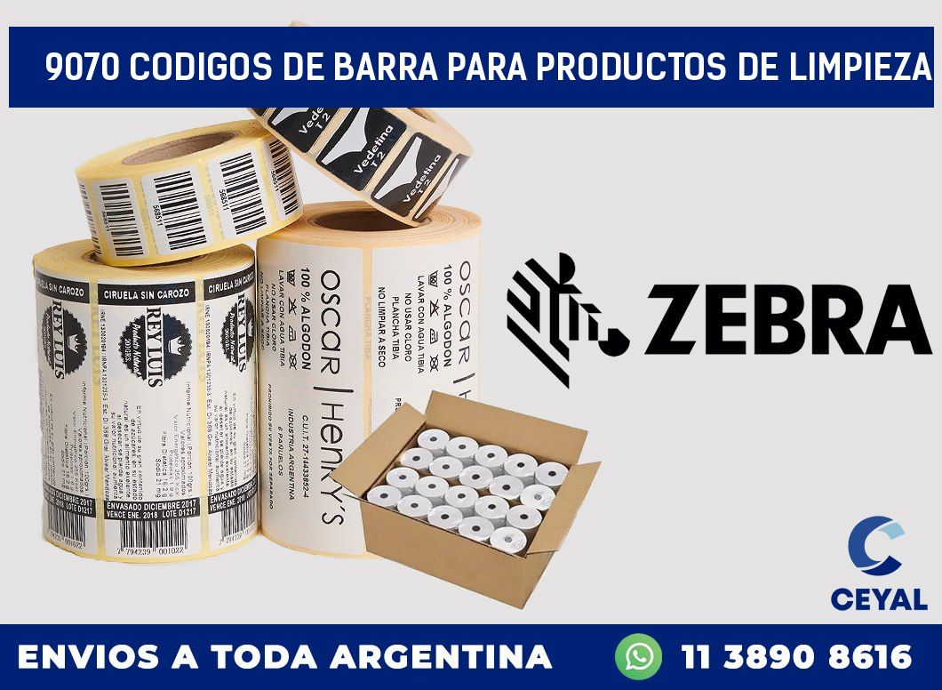 9070 CODIGOS DE BARRA PARA PRODUCTOS DE LIMPIEZA